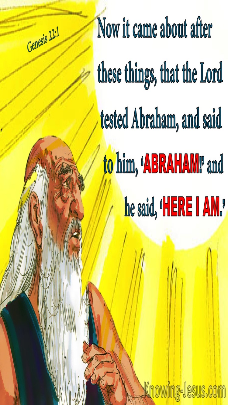 Genesis 22:1 God Tested Abraham (yellow)